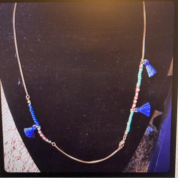 Tassel Necklace. Adorable worn as an anklet. - Picture 3 of 3